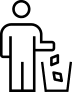 poubelle, symbole pour jeté