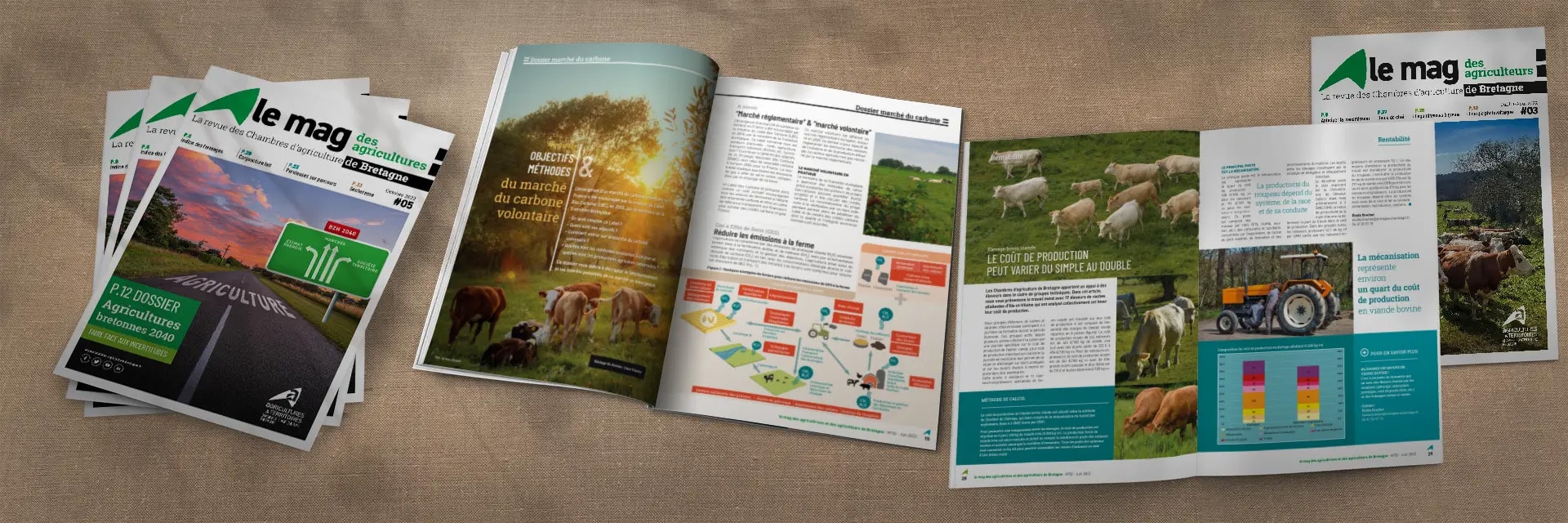 MagazinesA4 Exemples de magazines de l'agriculture de Bretagne